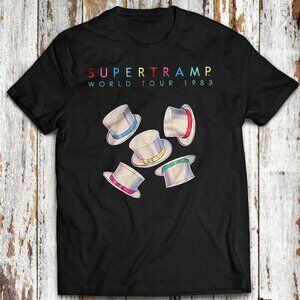 Supertramp 1983 World Tour Rock Band Fan Gift Graphic Retro Concert T-Shirt 79